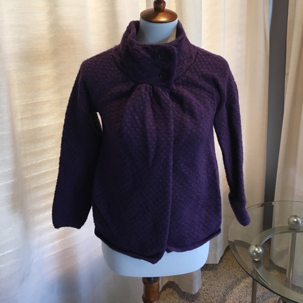 Loft purple sweater coat