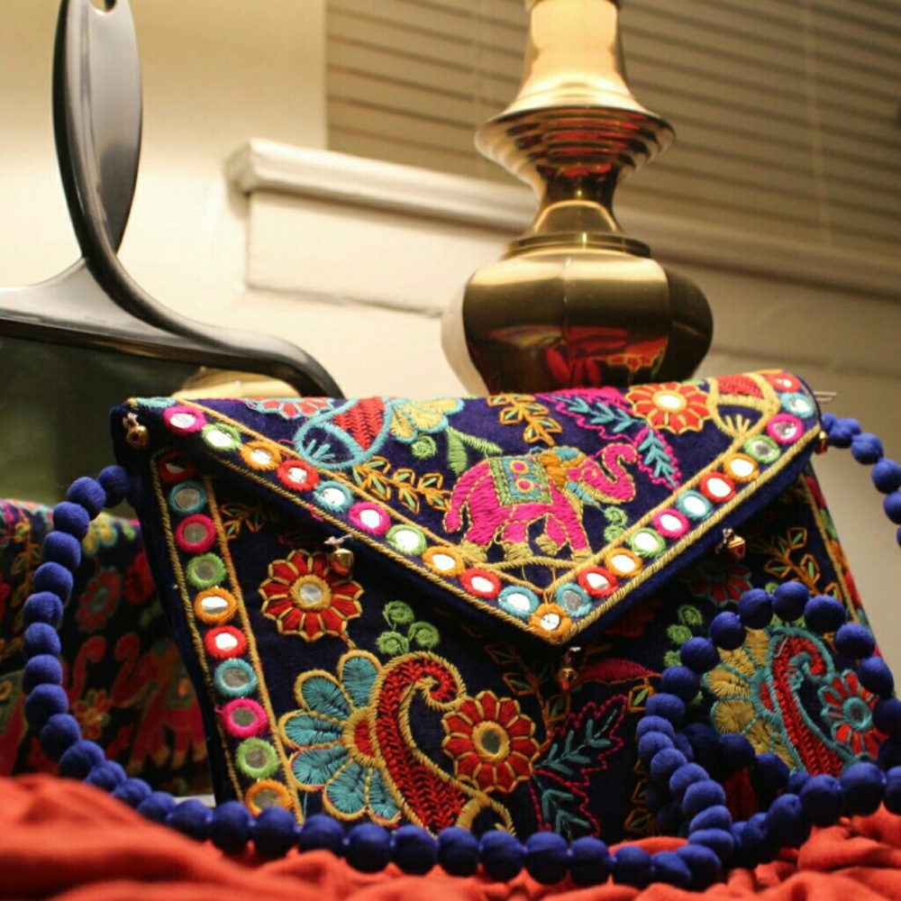New Banjara Indian Boho Colourful Bag With Strap