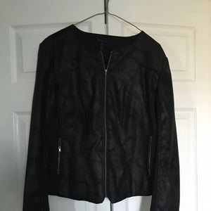 Sofia Vergera moto faux suede jacket