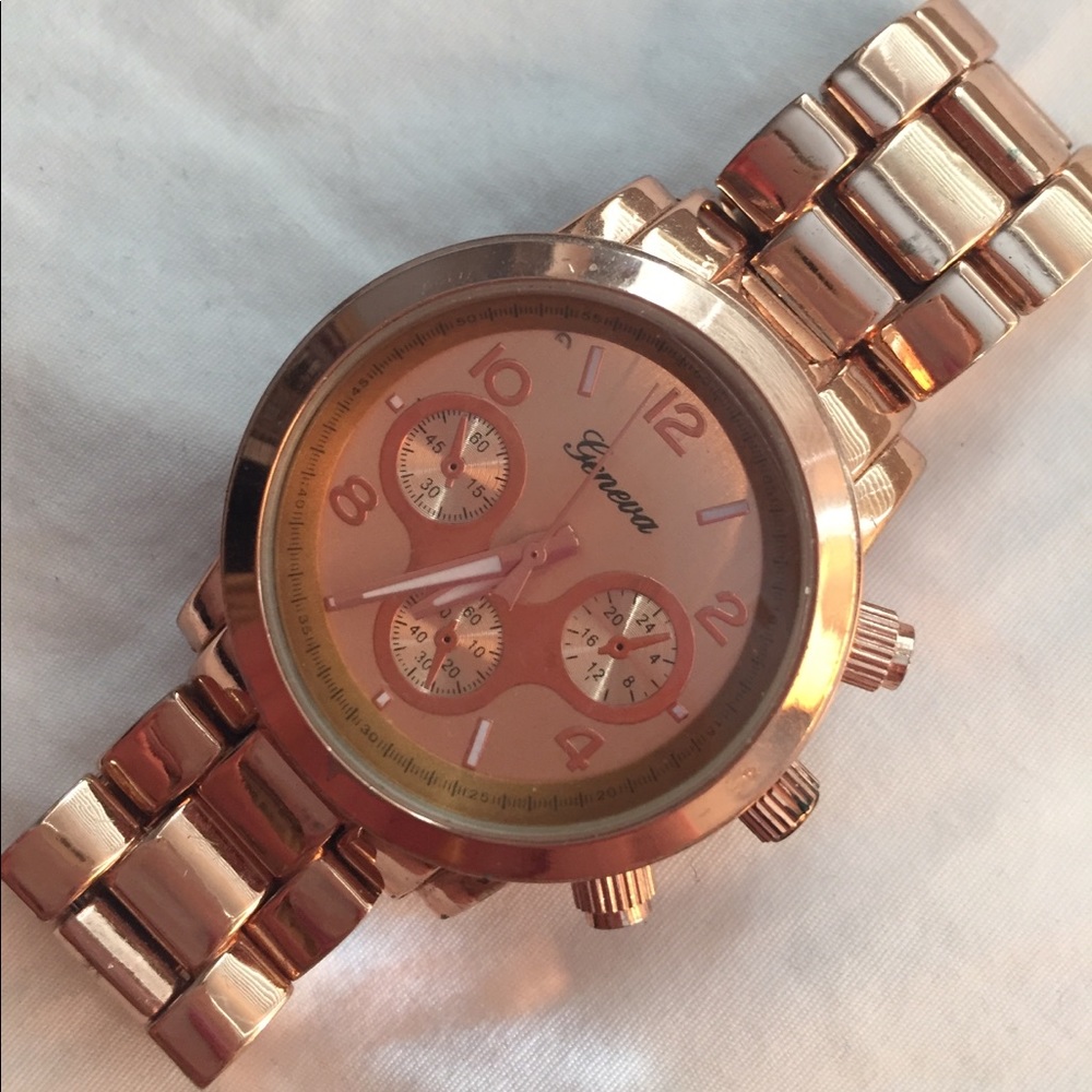Rose gold watch