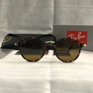 Rayban Round Havana Fleck Brown Sunglasses NEW