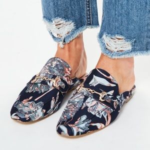BRAND NEW Jaquard print mules