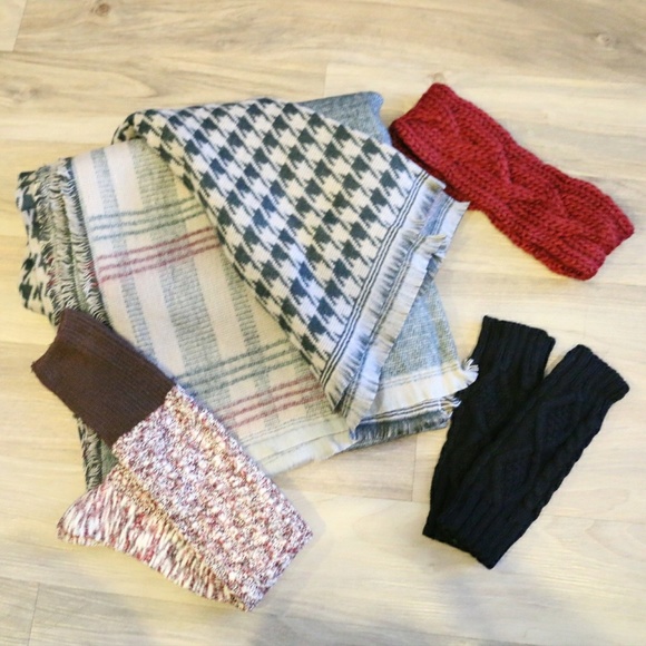 Patchwork Houndstooth Blanket Scarf - Picture 4 of 5