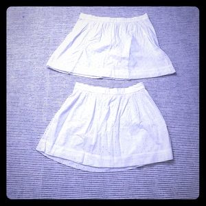 White eyelet gap skirt