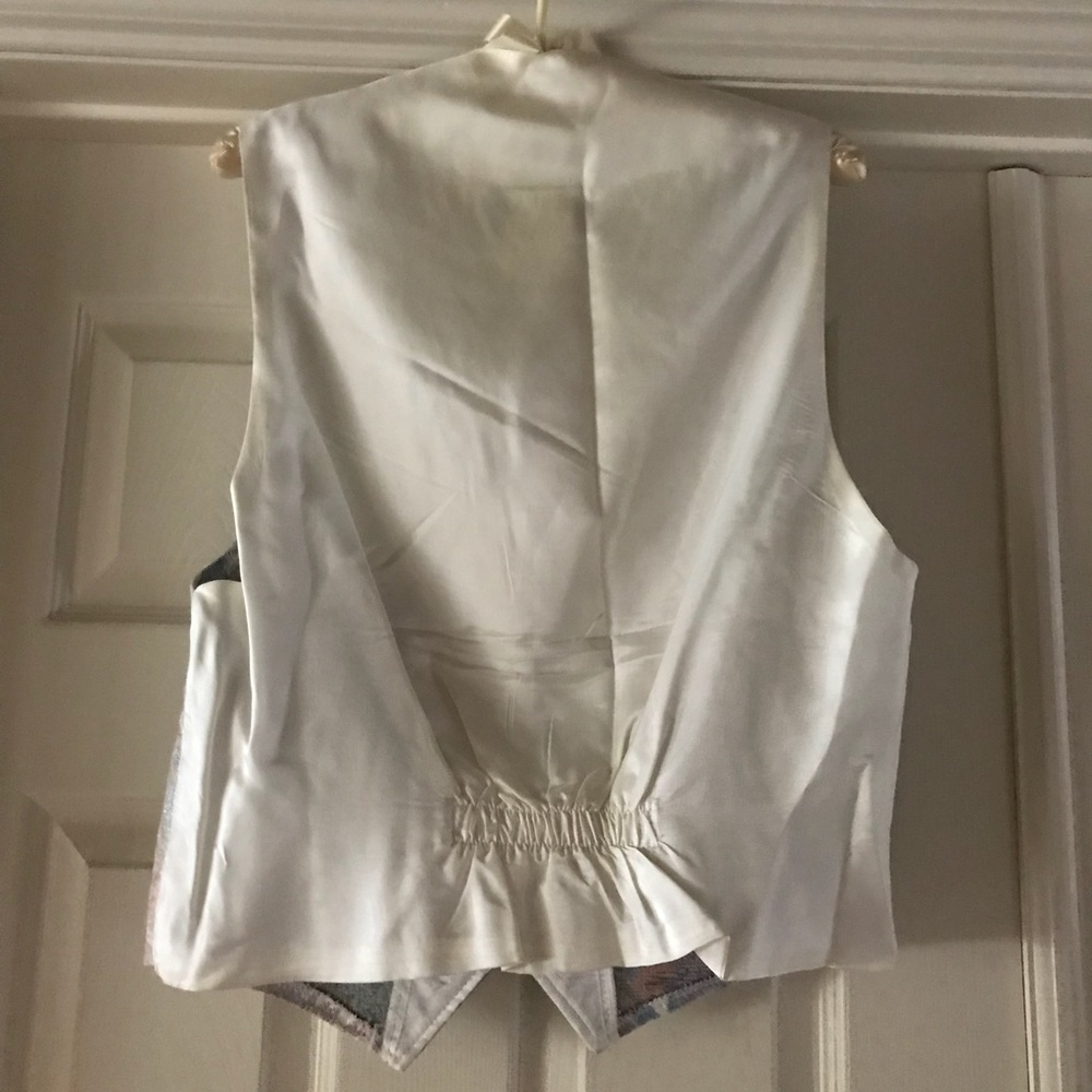 🌷Blowout Sale Vintage Vest Sz M 🔮Pastel shimmer - Picture 3 of 7