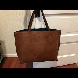 Free People slouchy vegan tote, reversible