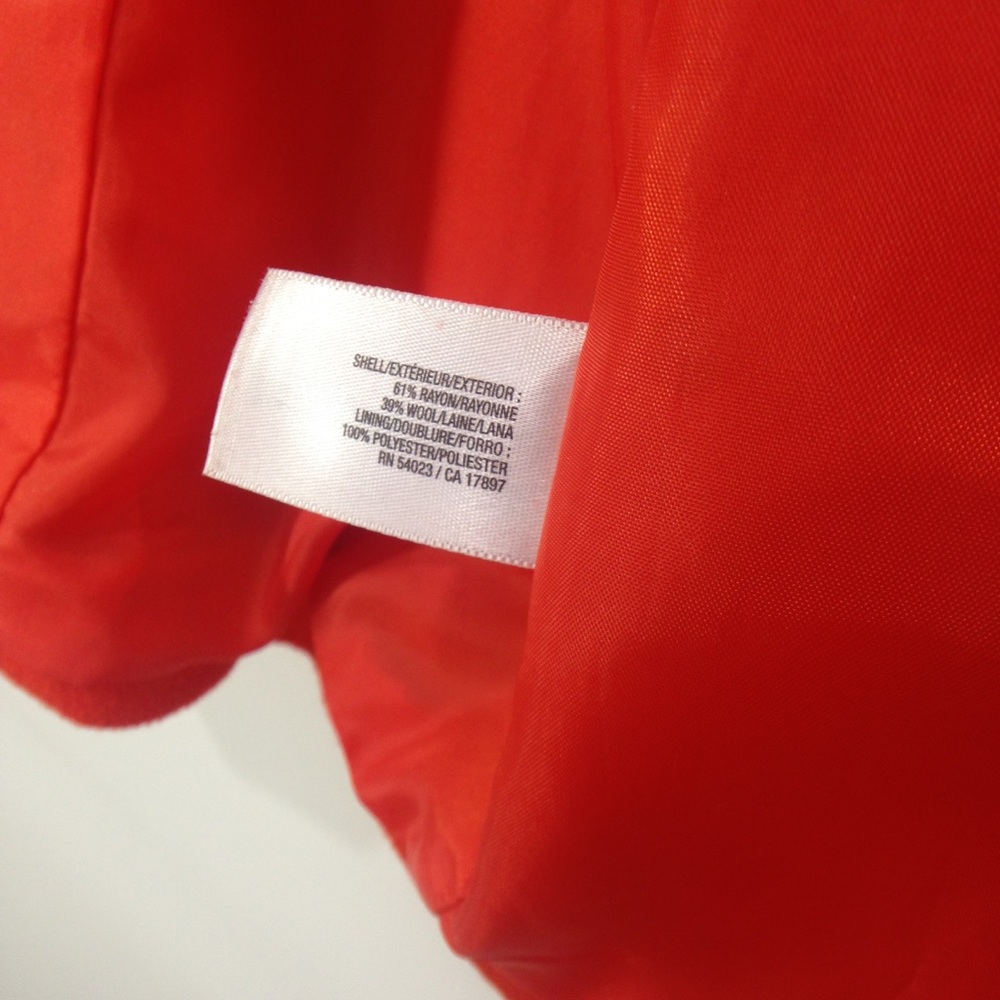 Old Navy orange peacoat wool blend gold button s - Picture 7 of 8