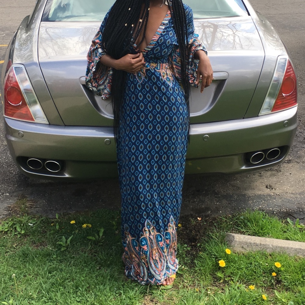 Boho style maxi dress colorful