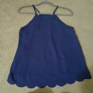 Blue halter top