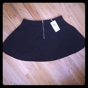 Black mini skirt
