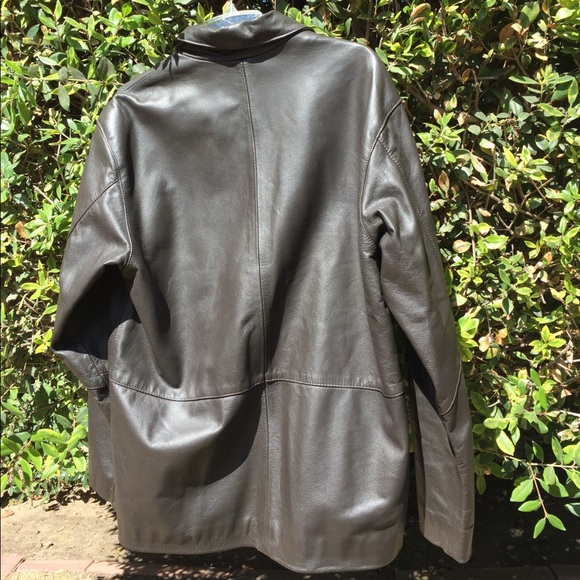 Rare Cia Do Couro genuine leather jacket in brown - Picture 3 of 3