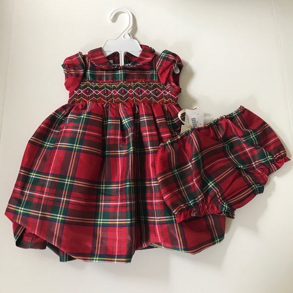 Laura Ashley London Red Smocked Holiday Dress - Picture 7 of 7