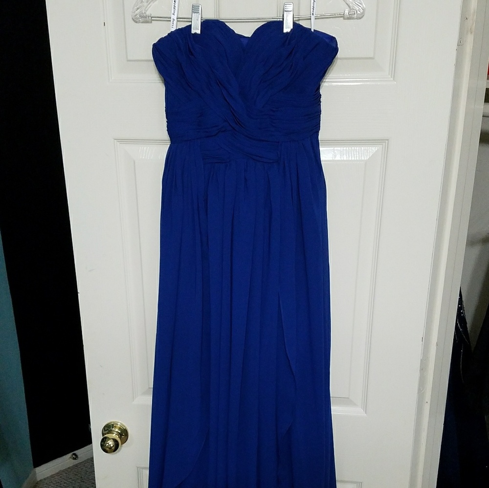 Chiffon , strapless, custom-made formal
