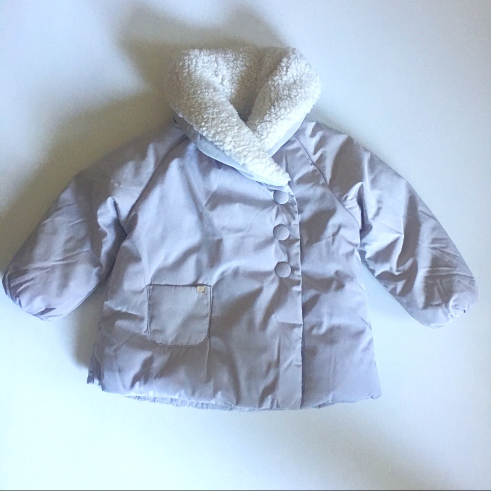 Mauve Zara Baby Girls’ Coat 9-12 Months