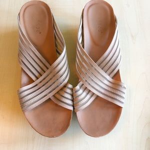 Bamboo Cork Bottom Slip On Sandals
