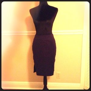 Navy blue pencil skirt