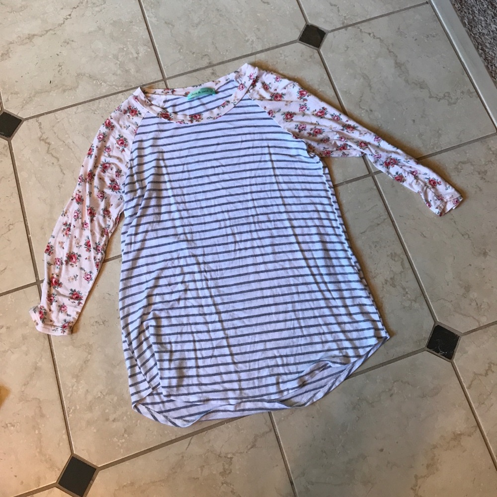 3/4 link baseball tee