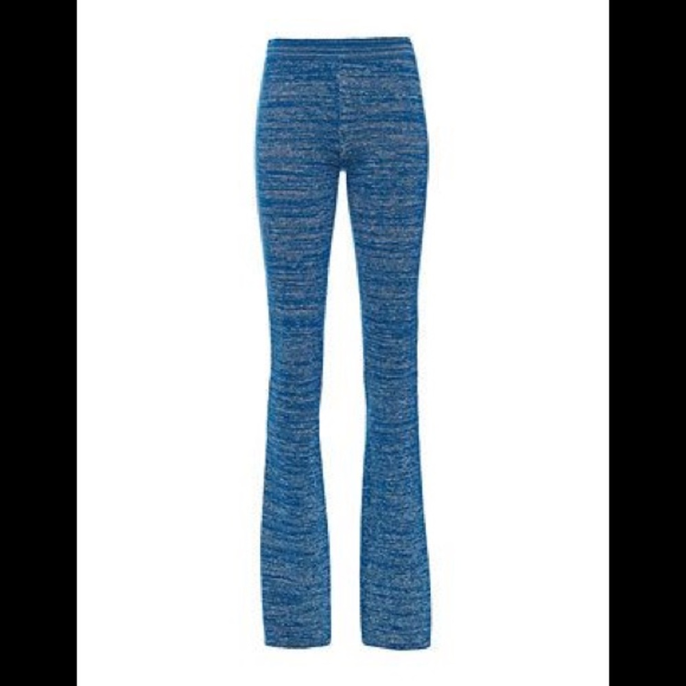 NWT! Derek Lam 10 Crosby Flared Lurex Pants sz M