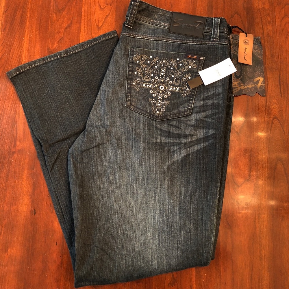 NWT Seven7 Embellished Jeans