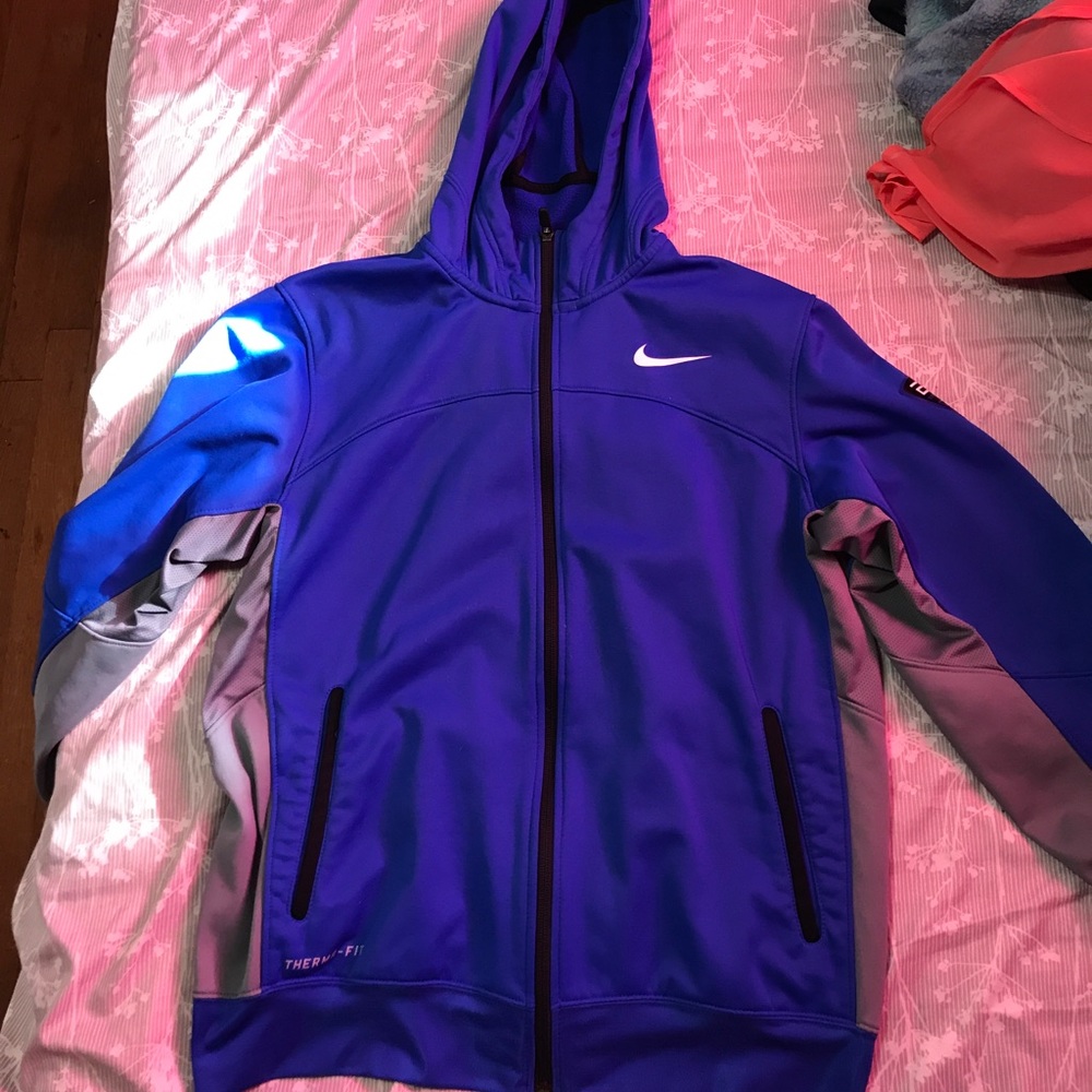 Blue Nike basketball hoodie