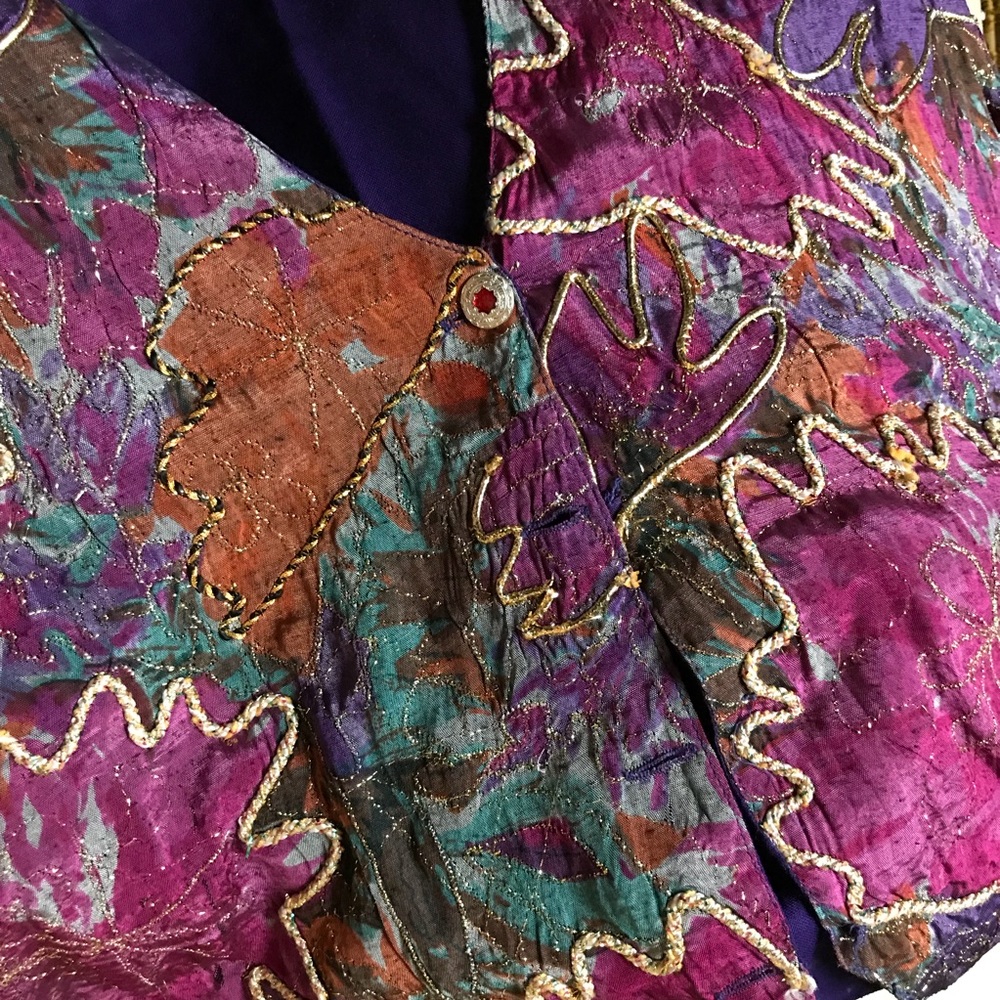 ❇️$5 ADD ON❇️Vintage Vest Ladies M Purple/jewel