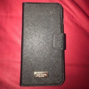 Kate Spade iPhone 7plus black portfolio case