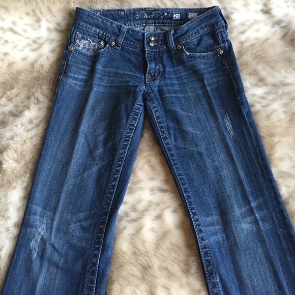 Miss Me-Rhinestone Silver Pocket Detail Jeans - Picture 4 of 7