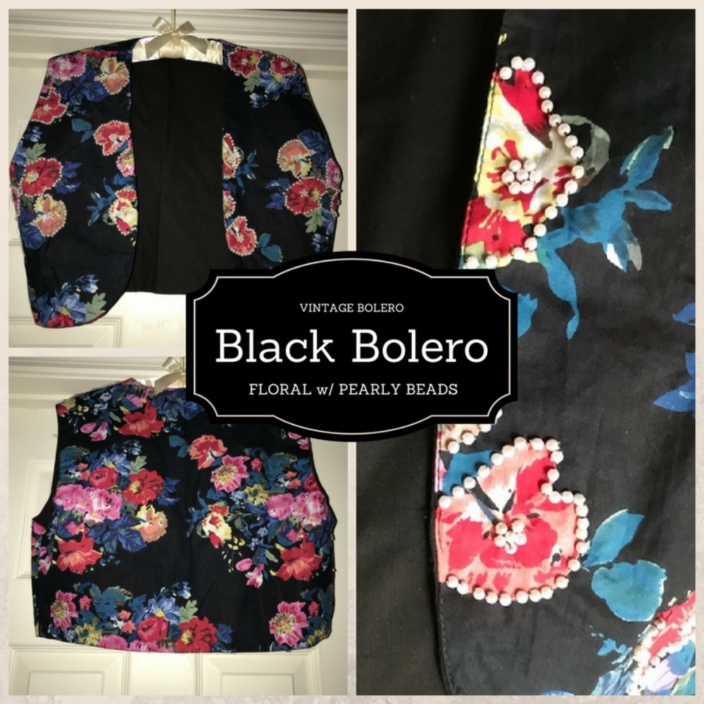 ☆ADD ON for $5!☆Vintage Vest Ladies M Black bolero