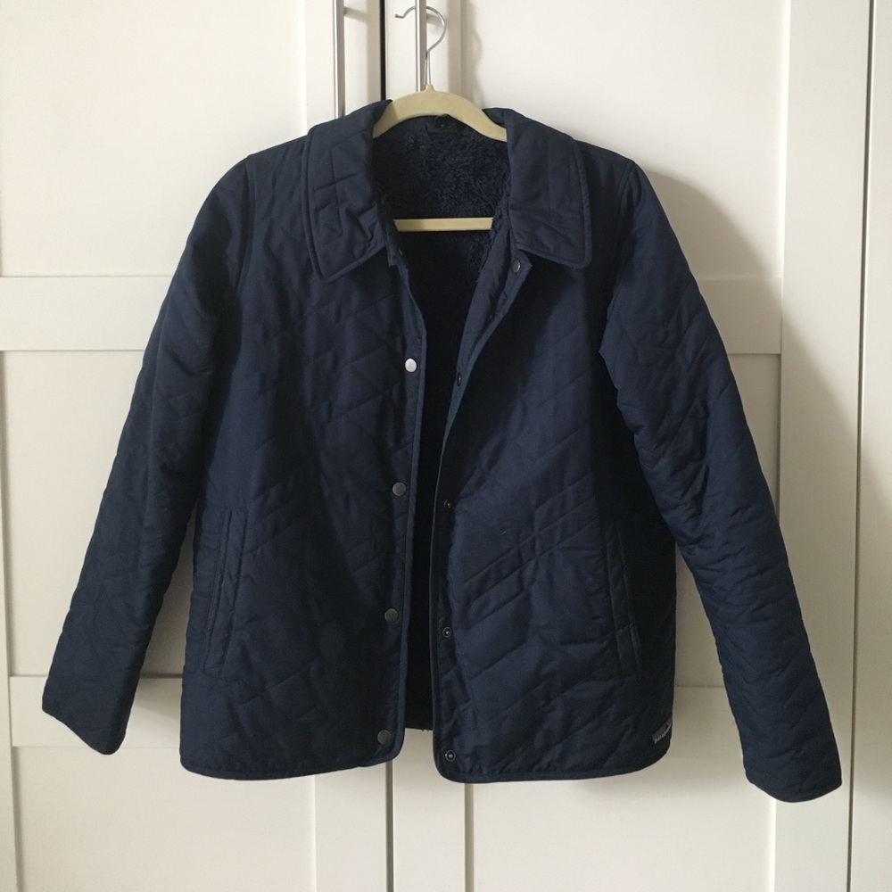 Navy Quilted Patagonia Jacket Sz Small S