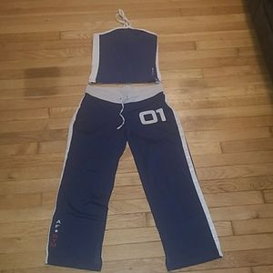 Abercrombie and Fitch gym issue pants and tank top