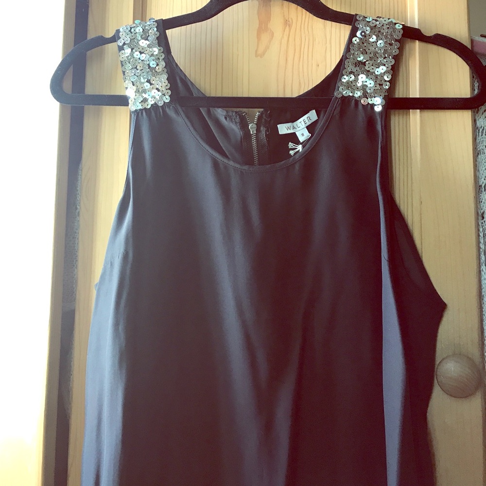 Walter Military Doll top 100% silk/sequins at top