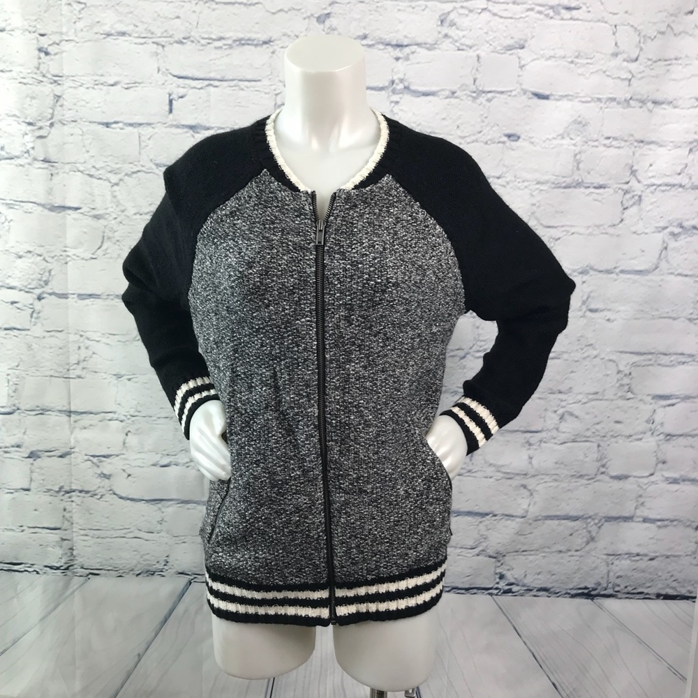 American Eagle Bomber Sweater Jacket A250 - Picture 2 of 8