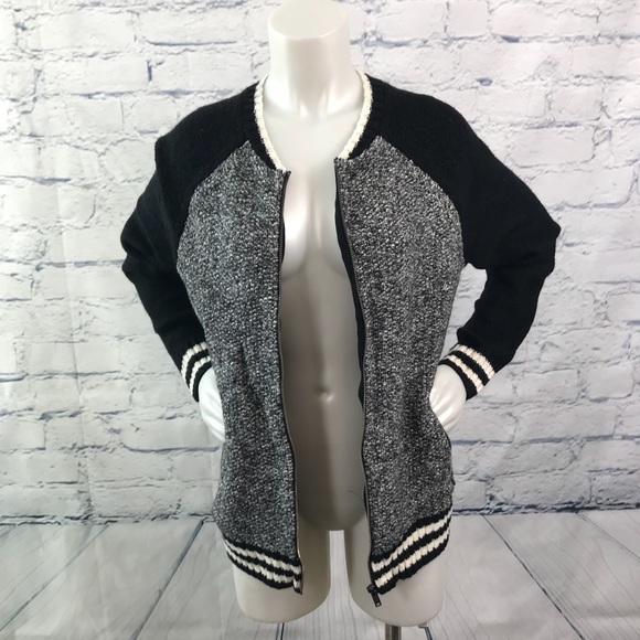 American Eagle Bomber Sweater Jacket A250 - Picture 3 of 8