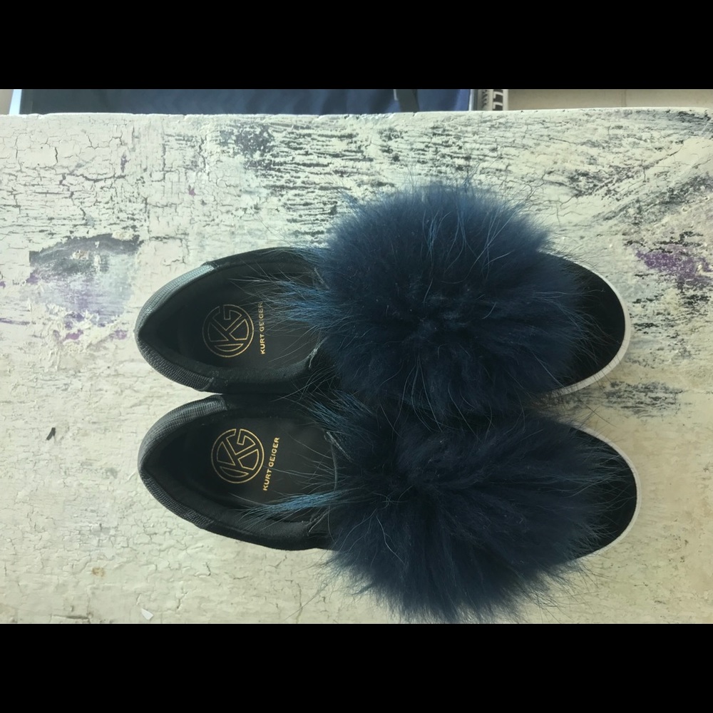 Kurt Geiger fur ball slip ons - Picture 2 of 3