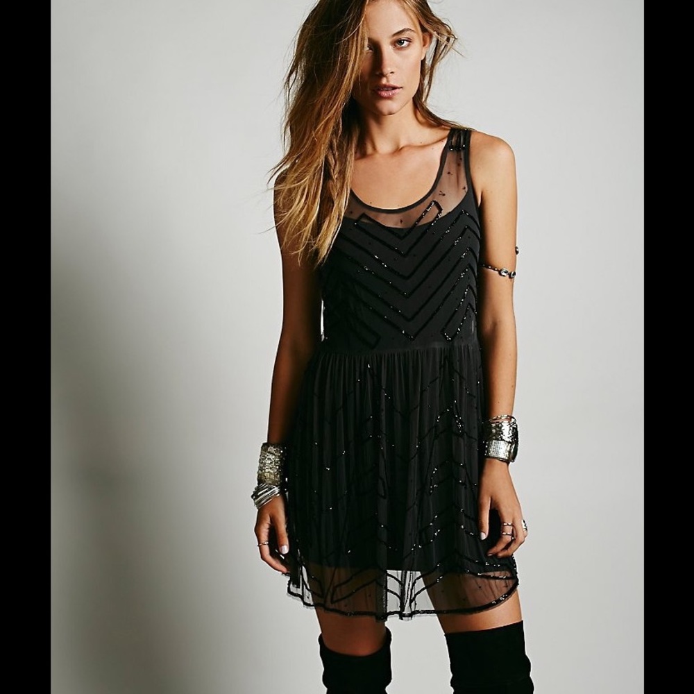 Free People Embellished Slip Dress