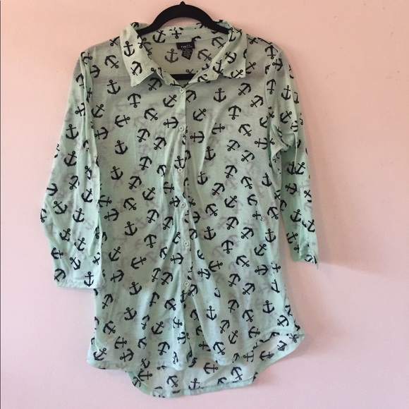 Rue21 Tops - Anchor Button Down Top