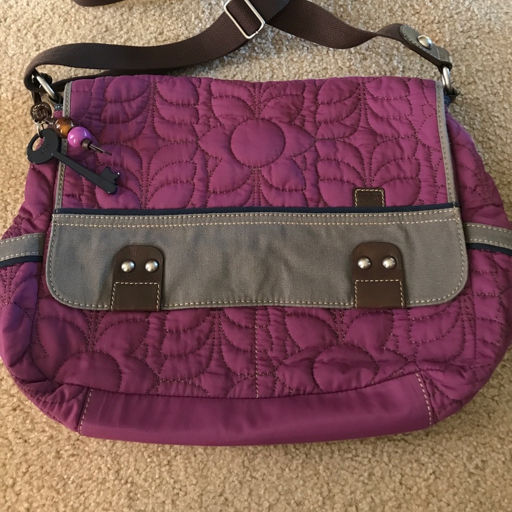 Fossil purple laptop bag! Excellent condition!