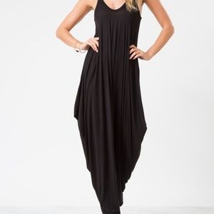 Full Sleeveles Harem BLACK  Jumpsuit