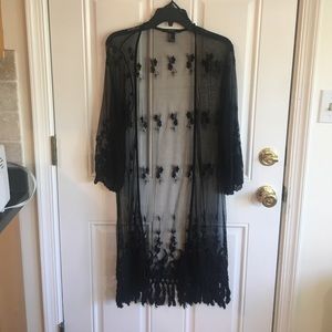 Black Lace Kimono