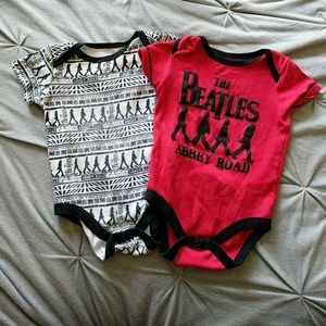 The Beatles Set of 2 Bodysuits