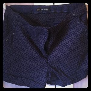 Navy shorts with button detail!