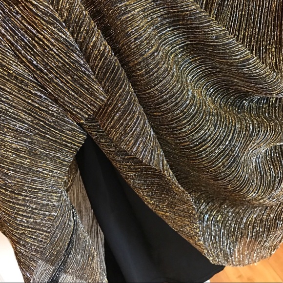 METALLIC GOLD PLEATED SKIRT - Picture 5 of 7