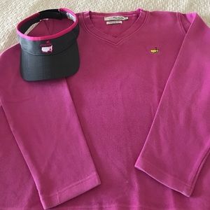 Masters vneck pink sweatshirt size L
