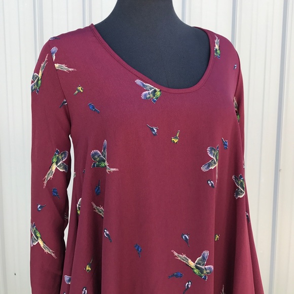 ✨HOST PICK✨NEW Pheasant dress cranberry red s m - Picture 3 of 5