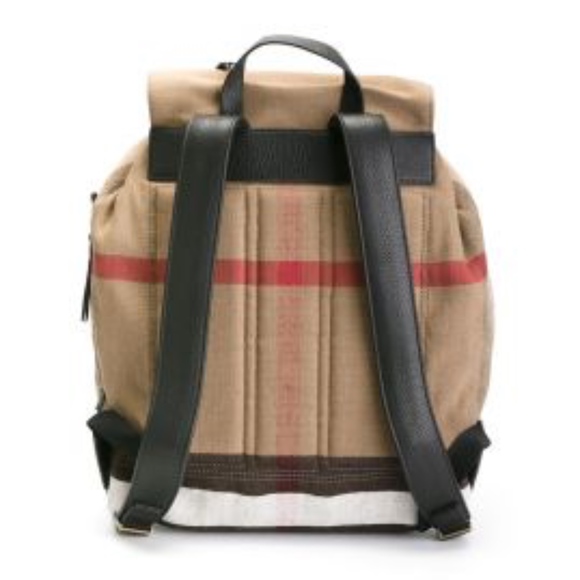 Burberry Brookdale Canvas Check Backpack - Picture 2 of 8