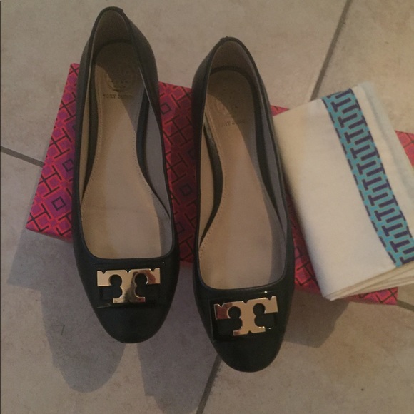 Tory Burch Gigi ballet flats gold and black - Picture 2 of 7