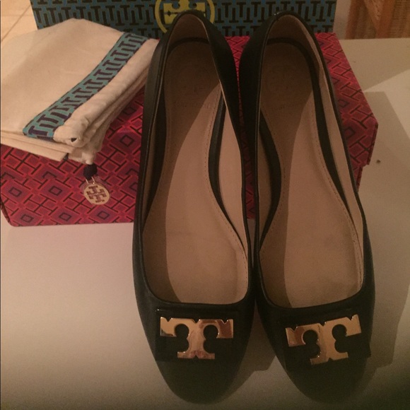 Tory Burch Gigi ballet flats gold and black - Picture 4 of 7