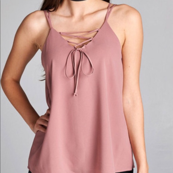 Double spaghetti strap lined in olive or rust - Picture 6 of 8