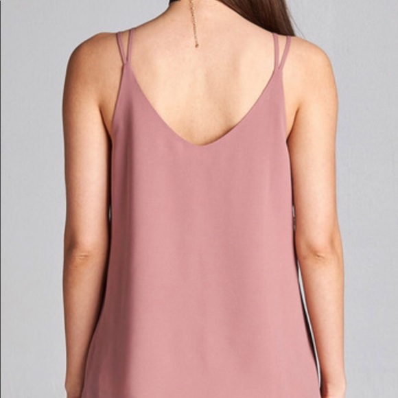 Double spaghetti strap lined in olive or rust - Picture 7 of 8