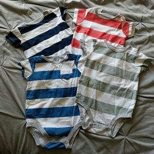 Set of 4 Carter's Stripped Bodysuits
